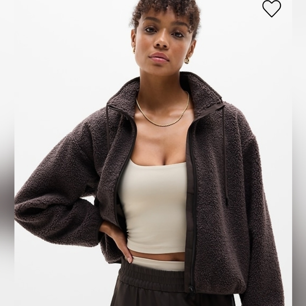 Athleta In The Clouds Jacket Truffle Large